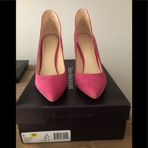 Worn ONCE pink suede Enzo Angiolini pumps